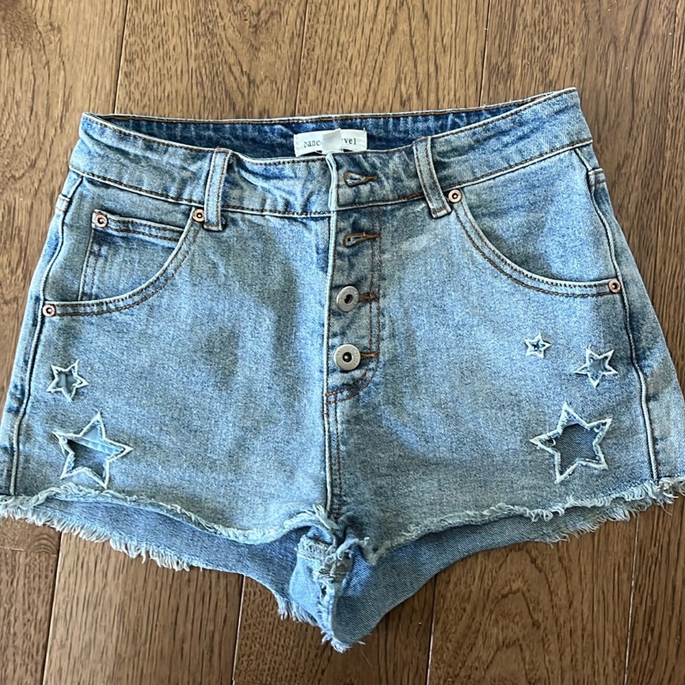 Dance and marvel stars denim shorts size small